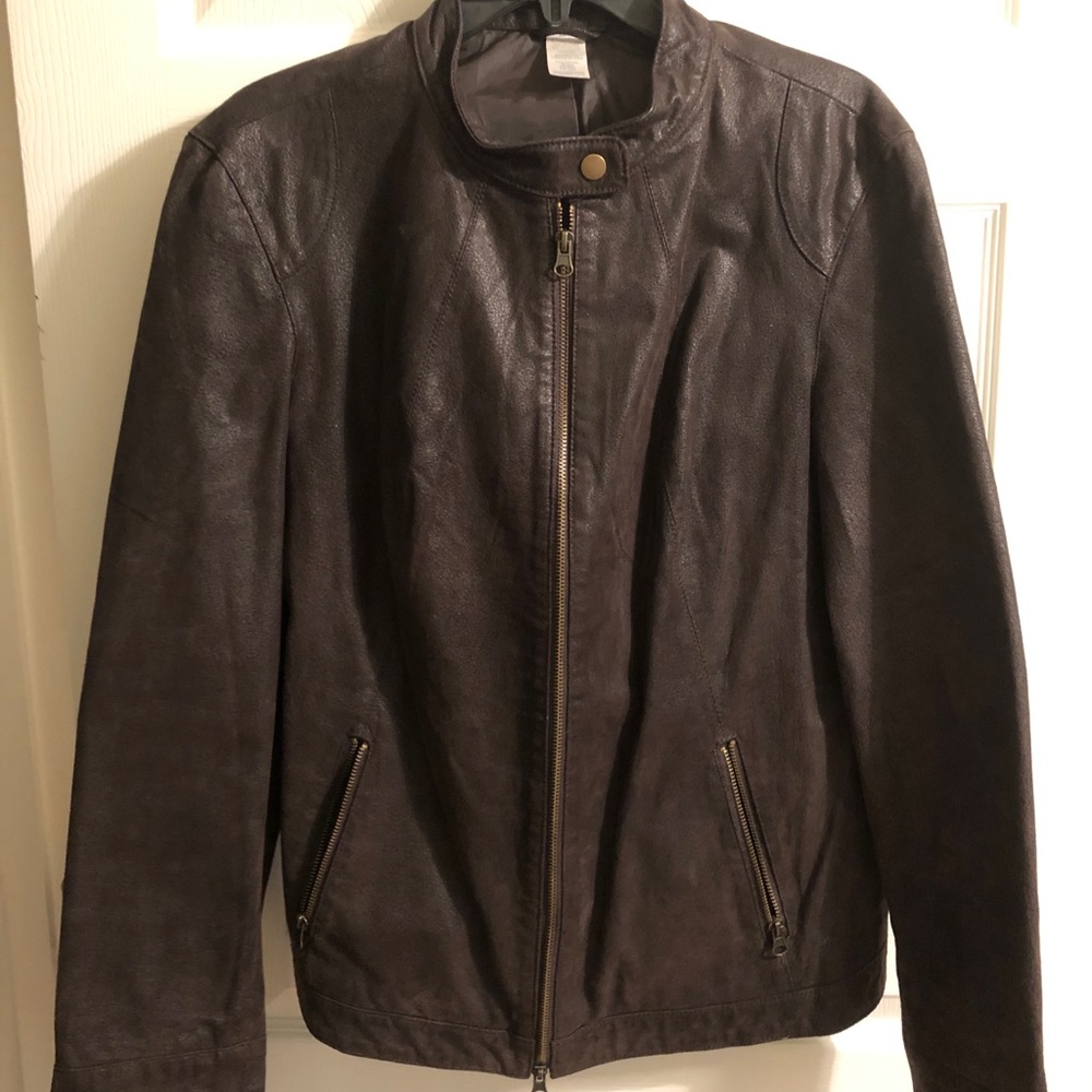Suede Leather Brown Jacket - Picture 2 of 3